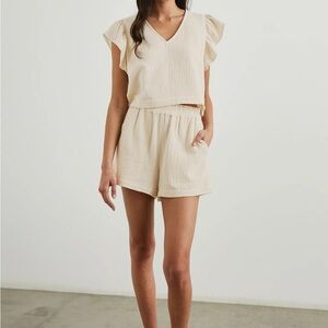Rails Leighton Gauze Shorts in Flax